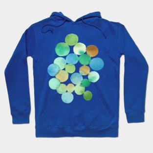 Abstract Multicolor Watercolor Circles Hoodie